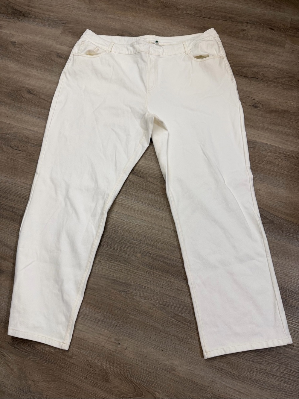 Halara White Denim Jeans Women’s 2X Regular Straight Leg 0372